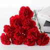 Fiori decorativi 1pc Carnazioni rosse di fiori artificiali Vero touch FINCE SEGI POPS PER L'ACCETTO GIOCHI DI VALINE MATHE