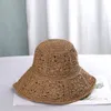 Dames strohoeden haken hoed emmer hoed uv bescherming zonvisor strand hoeden vrouwen vizieren opvouwbare vrouwelijke zomer zon hoed 240410