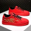 Casual Shoes Men's The Year Of Loong Limited Leather Original Niche Fashion Sports Comfortable Safety Tenis Para Hombre