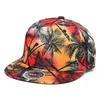 Ball Caps Cool Hawaiian Coconut Tree Hip Hop Unisexe Summer Séchage rapide Camionneur Élevant Brim Flat Baseball Cap Women Men Hat