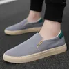 Scarpe casual primaverili autunno maschi tela espadrilles scivolano su mocassini traspiranti appartamenti zapatos hombre