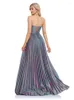 パーティードレスLucyinlove Luxury Silver Strapless Sequin Cocktail Mermaid Dress Women 2024 Classic Backless Prom Gownイブニング