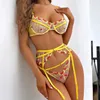 Femmes Sexy Set New Style Sexy Love Broidered en dente