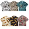 Camisas de designer de luxo masculino moda geométrica camisa de boliche havaí camisas casuais florais homens magro de manga curta