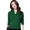 Suéteres femininos Sweater Ladies Sweater Roupas de outono soltas 2024 Moda estilo Hedging V-deco