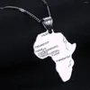 Hänge halsband afrikansk land silver färg congo kartmönster halsband för kvinnor män guld smycken