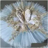 Tanzkleidung Ballett Kinder Professionelle Tutus Purple White Lake Tutu Kinder Kostüm Outfit für Mädchen Dance Wear Drop Lieferung DHFGW