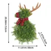 Decorative Flowers Christmas Decor Wreath Artificial Pine Needle Elk Door Indoor Outdoor Decoration Porch Window Wall Gifts