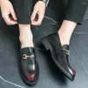 Chaussures décontractées Loafer masculin classique authentique en cuir à la main Business Formal Wear Fashion Party Mariage