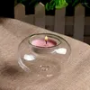 Candle Holders European Exquisite Oblate Spheroid Hollow Glass Holder Christmas Wedding Banquet Bar Party Wax Home Decor Ornament
