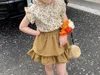 女の子のスーツ夏の子供のドレス女の女の子ファッショナブルな子供トップスカート2ピースセットキッズブティック服240426