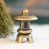 Décorations de jardin 3 PCS Desktop Tower Copper Tower Statue décor Pagoda Hexagon Figurine Paysage Landage Lantern