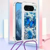 Telefoonhoesjes voor Google Pixel 9 8 8A 7A 7 Pro XL Quicksand Patronen Flower Shockproof Case Cover