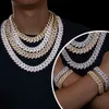 24 mm 925 Sterling Silver Cuban Link Chain Hiphop Moissanite Lock Iced Out Vvs Moissanite Cuban Link Chain