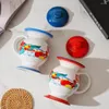 Tazas Retro Cerámico de estilo chino Copa de cama de cerámica Funny Water Multifuncional Leche o taza de café Regalo de cumpleaños perfecto