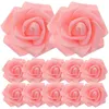 Flores decorativas 100pcs Rose artificial Head Fake Black Faux Flower Crafts Fazendo decoração