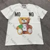 Moschinno Designer T Shirt Bear Graphic Tess Womens Patrón lindo Tops Tircas de verano Camas de calidad de calidad Tamas diseñador Tamisetas Casuales Sweinshirts 734