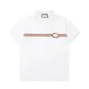 Erkek Polo Gömlek Tasarımcı Polos Gömlekler İçin Moda Odaklanma Nakış Jambor Jartiyer Küçük Arılar Baskı Desen Giysileri Tee Siyah ve Beyaz Erkek T Shirt A18