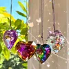 Dekoracje ogrodowe 3D wiatr grzycie kryształowy ornament katedralny wiszący w zawieszek Suncatcher Rainbow Prism Windbell Yard Decor ogrodowy Dzwonek wiatrowy