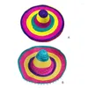 ベレー帽メキシコ人トップハットファッションヘッドウェアソンブレロキャップパーティーPOプロップ