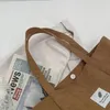 Totes 2024 Vintage Corduroy Pleack Back для женщин хлопковая ткань сумочка сплошное цвето