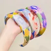 Beautiful Floral Print Headband for Lady Girls Daily Head Wears Ins Dress Up Face Washing Headpiece Accessories