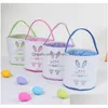 Andere feestelijke feestbenodigdheden Easter Basket Groothandel schattig konijn Ear emmer creatief snoep cadeaubas Egers eiertas tassen met Rabb DHZBBBBBBB