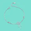 Minimalista 925 Pulsera de plata esterlina Pulsera para mujer con forma de corazón de circón CIBRIMIENTO CONTRITO ROLO ROLO CADENA 19CM REGALO 240423