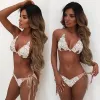 Set Lace Bikini Diamond Swimsuit Crystal Women Swimwear Bandage licolon Bikinis Set Brésilien Rhingestone Beachwear Push Up Bikini