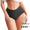 Women's Panties Mid-Rise Seamless Menstrual Period 4 Layers Absorbent Leak Proof Culotte Lengthened