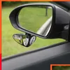 Andra interiörstillbehör Ny blind Spot Convex Mirror 3 i 1 360 graders rotation Tresidig reverserande bil höger / vänster drop leverera otd8u