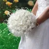 Wedding Flowers Ribbon Pearl Bridal Bouquet Artificial For Bridesmaid Marriage Holder Accessories