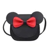 Sacs de rangement Winkinlin Toddler Girl Girl Cartoon Sac à main Pu Handsbag avec une jolie souris E AR Bow pour les enfants