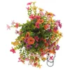 Dekorativa blommor Flowerpot Simulation Basket Bride Inhoor Hanging Planter Plastic Outdoor Ornament