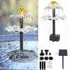 Garden Decorations Solar Water Pump Fountain Garden Decor DIY Solar Fountain Pump Kit with 6 Nozzles and 7.6Ft Power Cord Solar Fountain For Yard