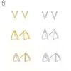 Boucles d'oreilles 925 aiguille en argent sterling simple Design V Lettre pour les femmes accessoires de bijoux glamour mature luxe