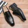 Casual Shoes Mens Leather Slip On Business Man Flat Classic Men Dress Italian Formal Oxford Evening Gentleman