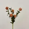 Fleurs décoratives 1pc 5 têtes en mousse artificielle rose Simulation vintage fleur fausse pour le bouquet de mariée Bouquet de maison décorations