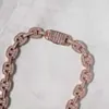 Kibo edelstenen ijskoud 15 mm hoogwaardige sterling zilveren dansen Cubaanse link ketting Moissanite Cubaanse linkketen