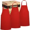 120 Pack schwarze Lätzchenschürzen - Unisex -Maschinenwaschabsichten für Küchenkochen und Grill - Bulk -Set für Männer und Frauen (keine Taschen)