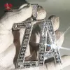 Hip Hop -sieraden Iced Out Custom Mossanite Letter Pendant 925 Sterling Silver VVS Moissanite Diamond Pendant