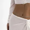 Taillenkettengürtel sexy Quasten Taill -Kette Gürtel Zirkon Strass Bauch Körperkette Modetrend Schmuck für Frauen Festival Rave Party Accessoires