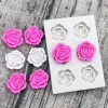 Moules Camellia Mini Rose Daisy Flower Silicone Sugarcraft Moule Outils Résine Chocolate Cupcake Moule Moule Fondant Cake Decorating Tools