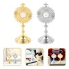 Kerzenhalter 2 PCs Cross Ornament Praktische Tisch Ornamente Schreibtisch Büro Dekor Metal Desktop Zinklegierung für Schlafzimmer