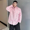 Mäns avslappnade skjortor Luzhen Stylish Elegant Printed Loose Long Sleeve Tops 2024 Original Luxury Social Handsome Fashion Korean Shirt LZ2796