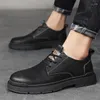 Chaussures décontractées en cuir hommes oxfords lacets mocassins à la main zapatos de hombre