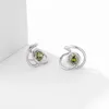 Boucles d'oreilles 925 Silver Open Shiny Zircon hypoallergénique pour les femmes créatrices irrégulières de luxe Engagement Gift Bijoux Accessoires