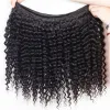 Wigs Deep Wave Bundels Human Hair 30 32 Inch Braziliaans Weven Natural Black 3 4 Bundels Deal maagdelijk haar krullende rauwe hair extensions