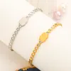 Hoogwaardige klassieke mode -armbandontwerpster roestvrijstalen armband goudarmbandmerk voor heren Valentijnscadeau -sieradenontwerper voor vrouwenleraar