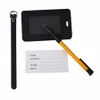 Cross-border New Rectangular Black And White Versatile Couple Pu Luggage Tag Suitcase Hangtag Boarding Pass Luggage Tag Tag